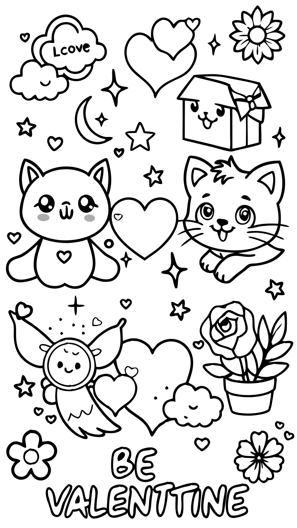 be my valentine’s coloring pages